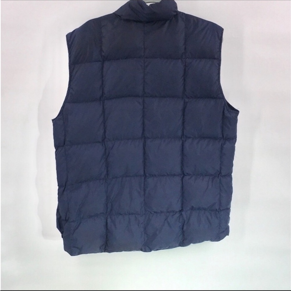 L L Bean Navy Snap Button Down Vest L
